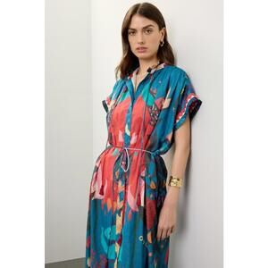 Carolina K Blue Valerie Dress Size XS with Holes